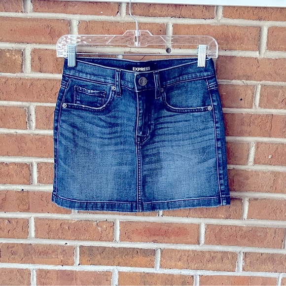 Express Jean Skirt - Picture 1 of 2